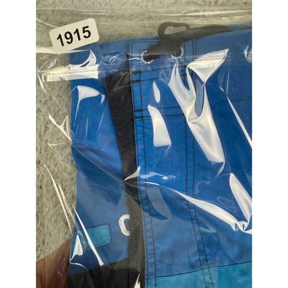 Quiksilver Mens 34 Blue & Black Board Shorts Swim Surf Beach Polyester W/Logo - Picture 12 of 12